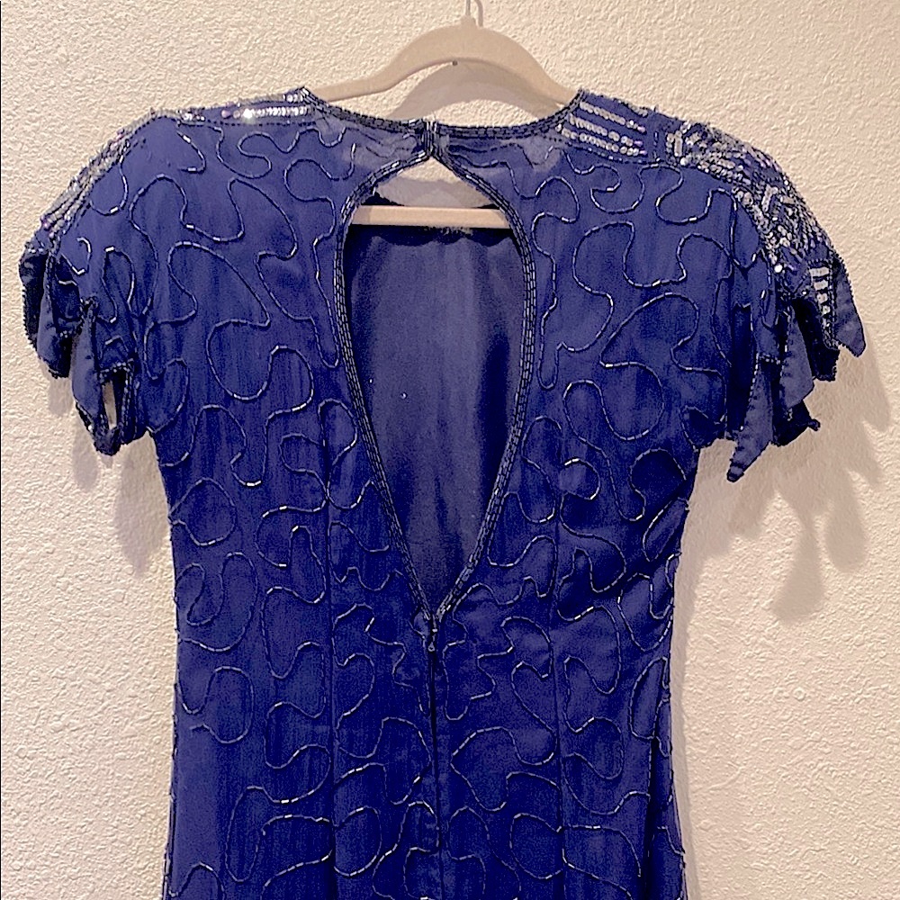 Vtg beaded Sequins Dress‎ - Picture 7 of 10